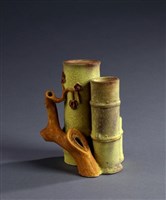 藏品(竹梅筆筒)的圖片